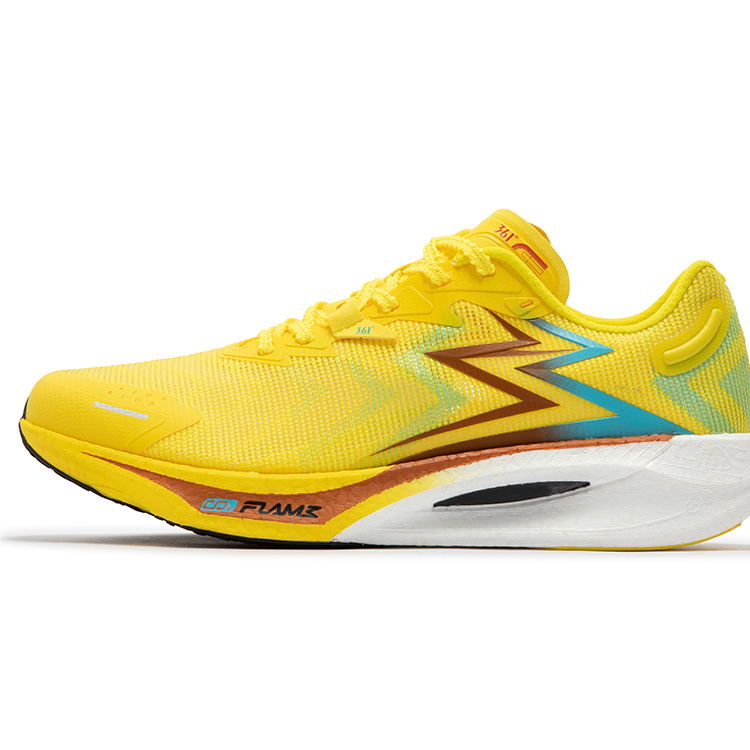361° Speed 3 PRO Cushioned Slip Resistant Abrasion Resistant Breathable Low Top Running Shoes Unisex Acid Yellow