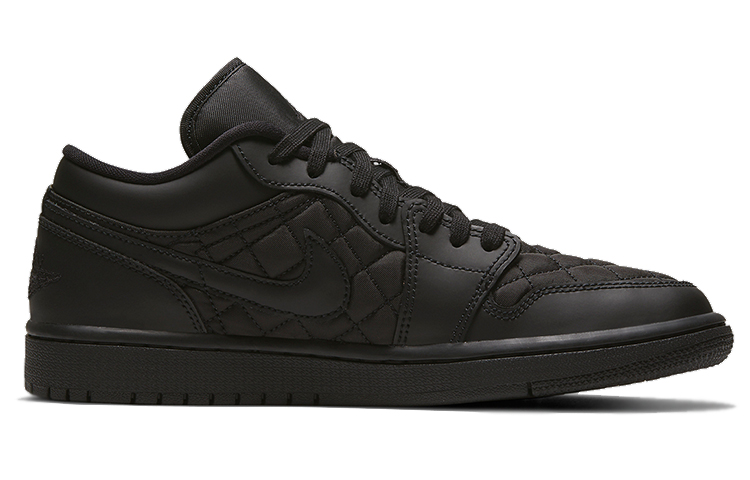Jordan 1 Low Triple Black Quilted Women's