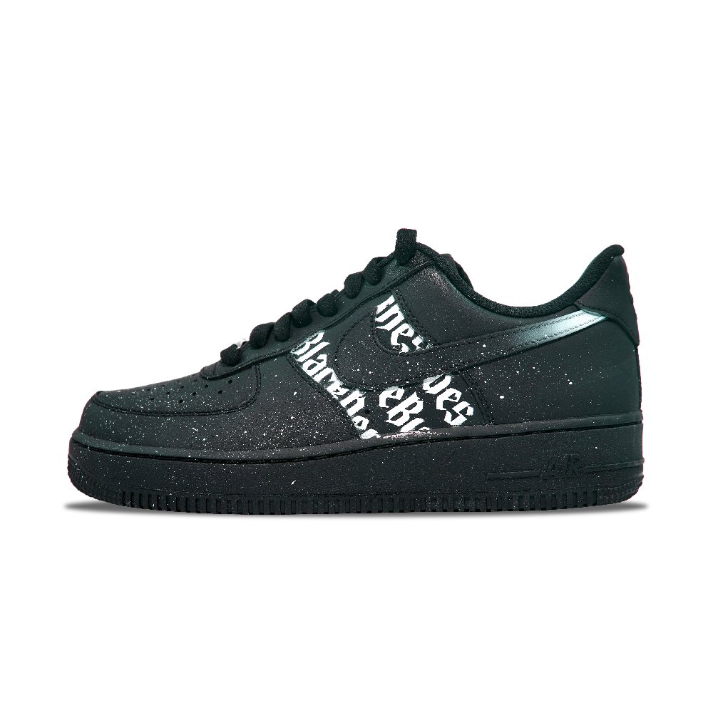 Nike Air Force 1 Slip-Resistant Low-Top Skateboard Shoes Unisex Black