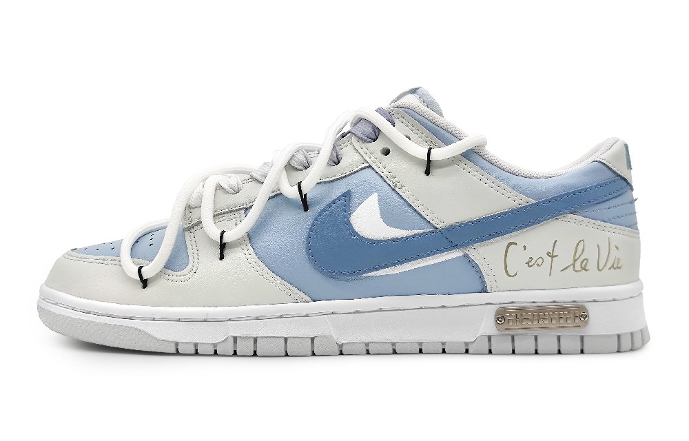 Nike Dunk Low Low-Top Skateboard Shoes GS Blue Gray