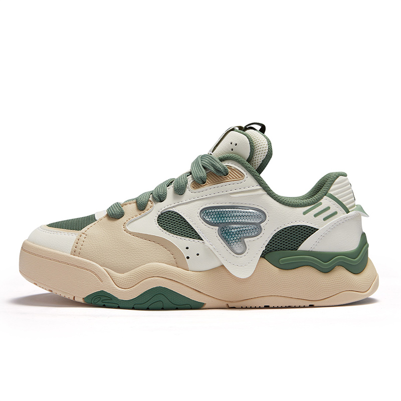 FILA FUSION Low-Top Skateboard Shoes Women's White Green