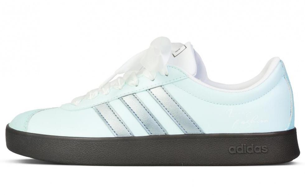 Adidas Neo Vl Court Blue Language Low-Top Skateboard Shoes Unisex Light Blue