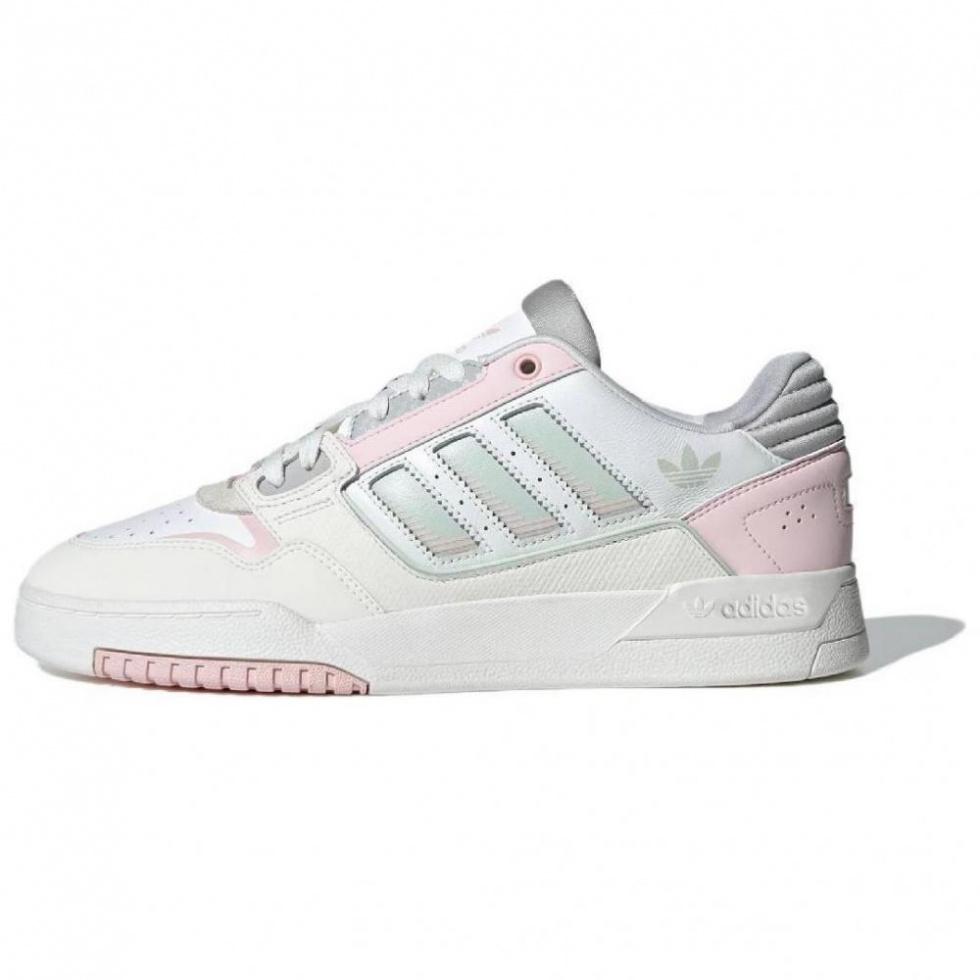 Adidas Originals Drop Step 2.0 Anti-Slip Wear-Resistant Low-Top Skateboard Shoes Women's White Pink