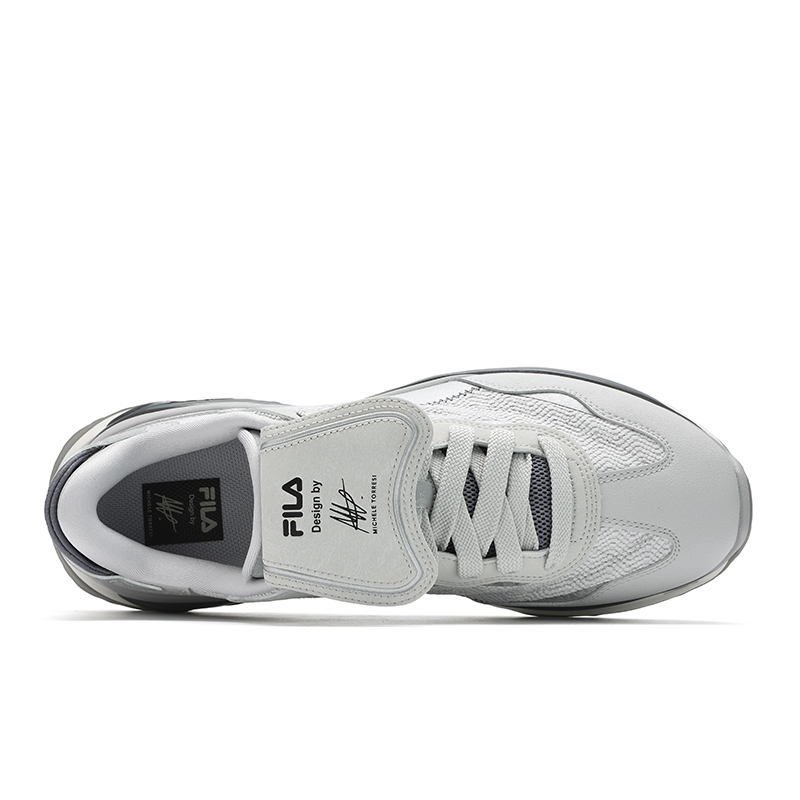 FILA KM2 Low Top Casual Shoes Men's Silver Gray