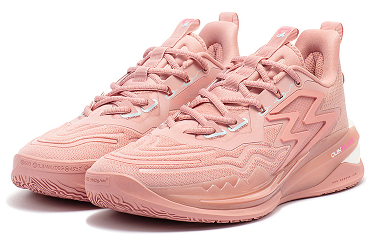 361° Big3 3.0 Pro Cushioning Wear-Resistant Low-Top Basketball Shoes Men's Pink