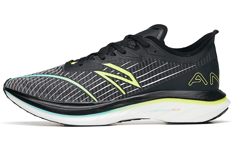 Anta C202 GT Cushioning, Slip Resistant, And Abrasion Resistant Low Top Running Shoes Men's Black Green