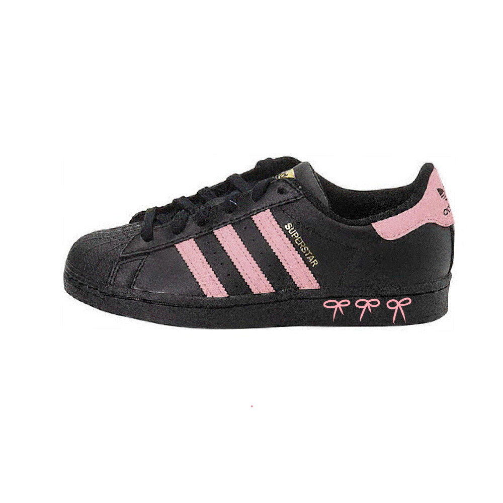 Adidas Originals SUPERSTAR Slip Resistant Low Top Skateboard Shoes Unisex Black Pink
