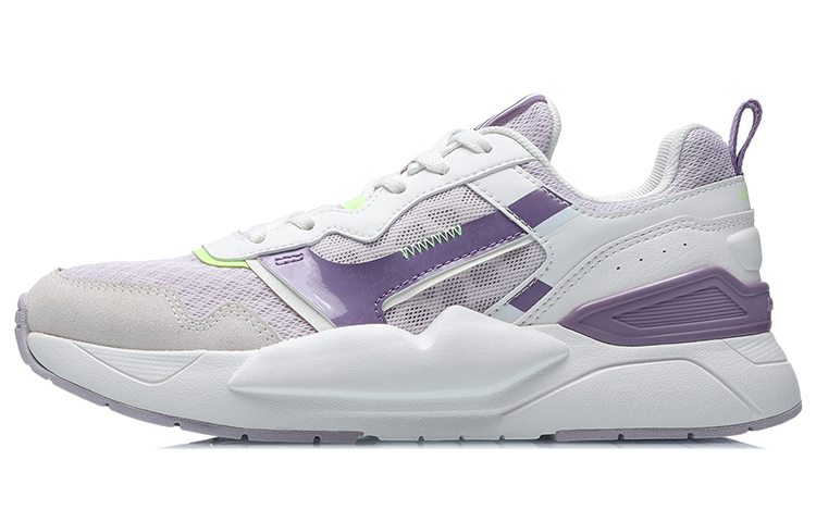 LiNing Breathable Low-Top Running Shoes Women's White Purple