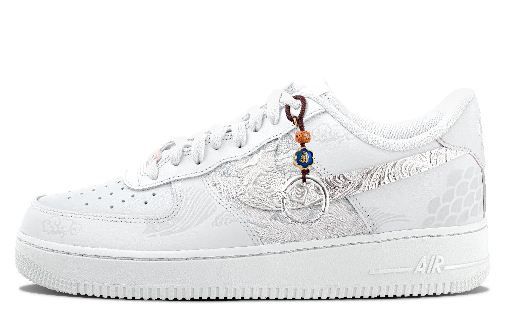 Nike Air Force 1 Skateboard Shoes Unisex Low-Top Silver/Gray