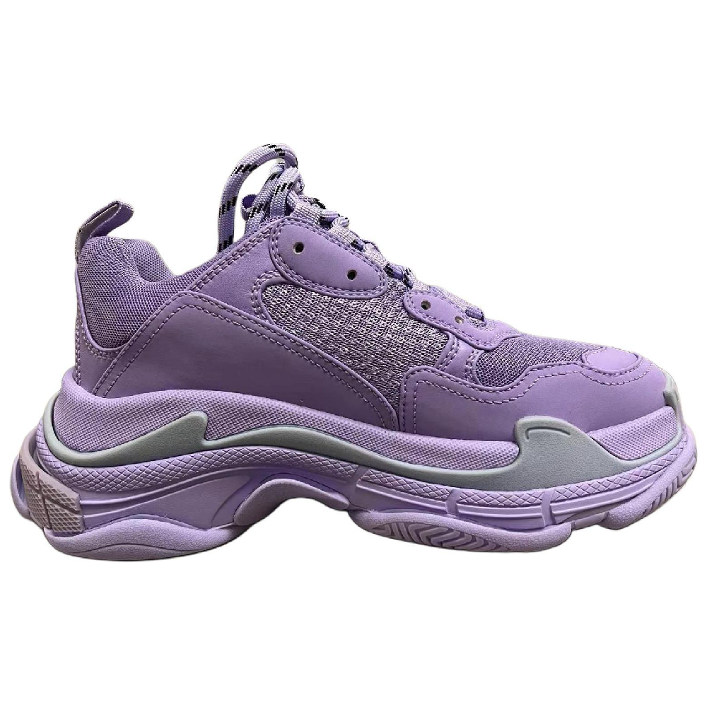 Balenciaga Triple S Low Top Chunky Sneakers Women's Purple
