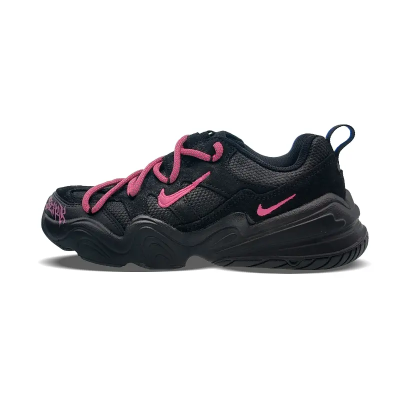 Nike Tech Hera Abrasion Resistant Low top Casual Shoes Unisex Black Pink