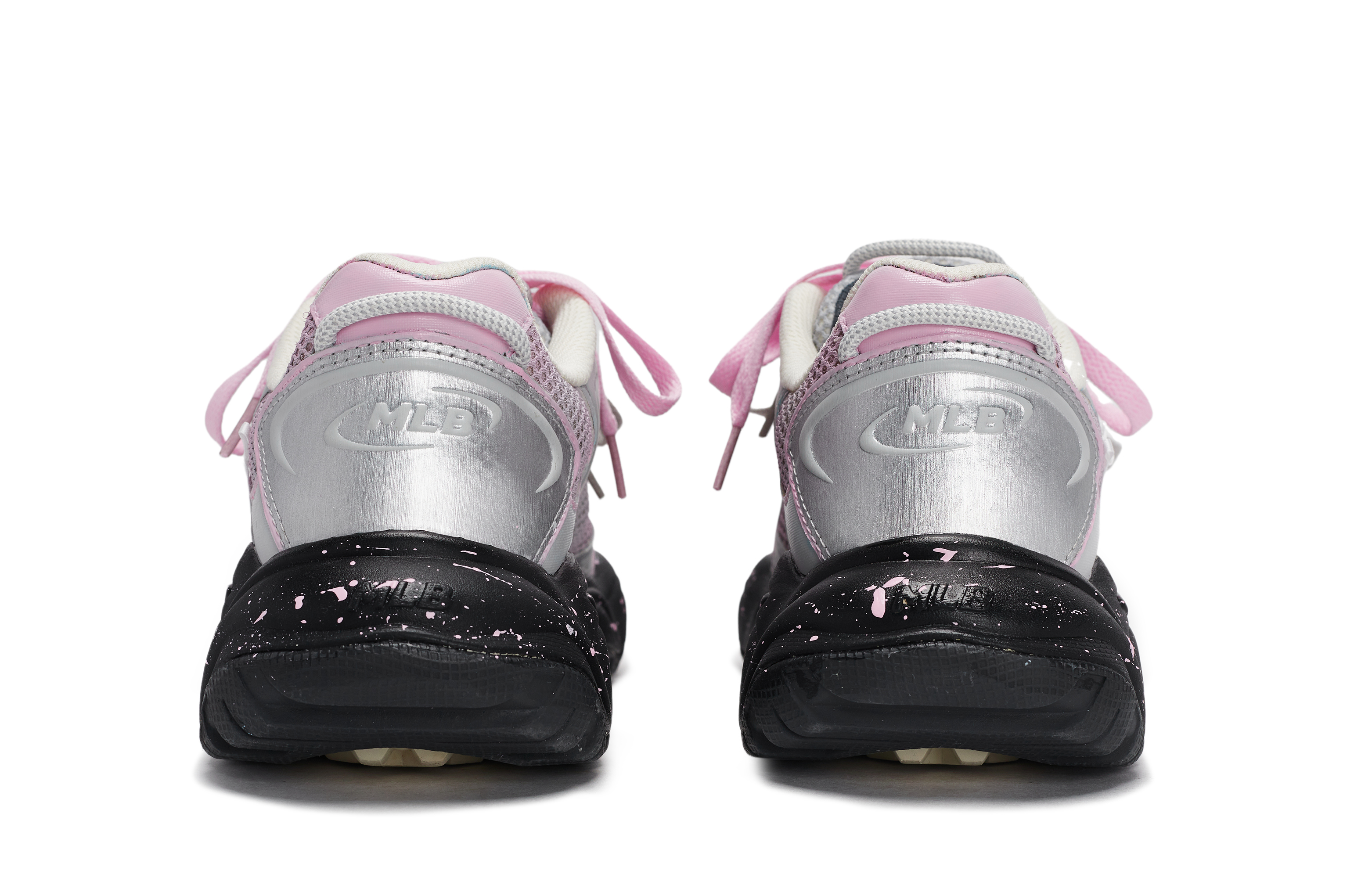 MLB New York Yankees Chunky Sneakers Unisex Low Top Black/Pink/Silver