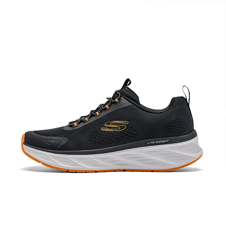 Skechers SPORT MENS Cushioning Low top Running Shoes Men's Black Orange