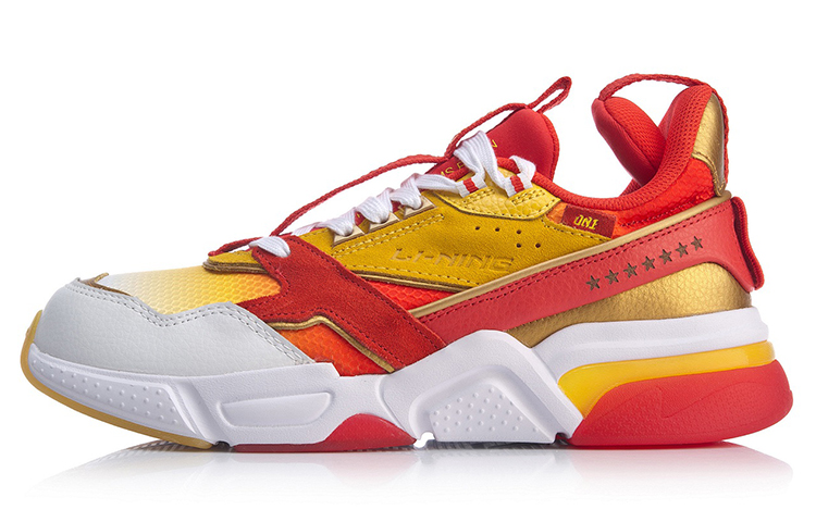 LiNing 001 Cushioning Anti-Slip And Wear-Resistant Low-Top Casual Shoes Men's Red