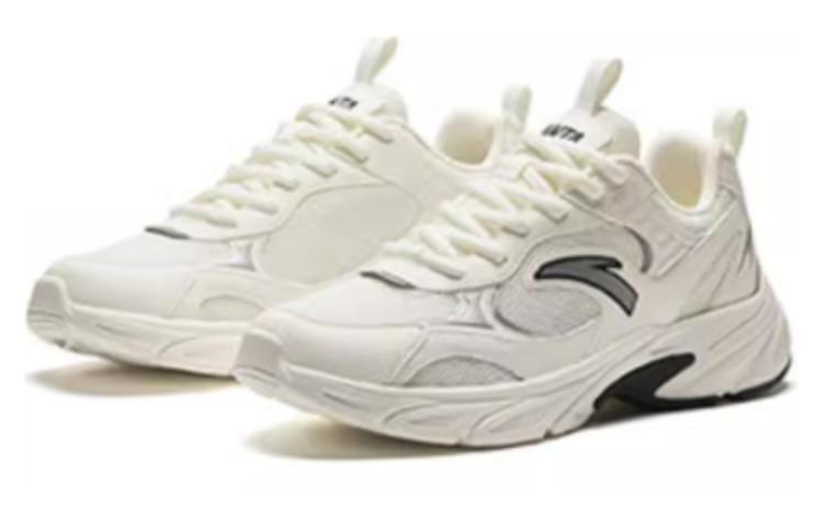 Anta Slip Resistant Abrasion Resistant Low top Casual Shoes Women's White Silver