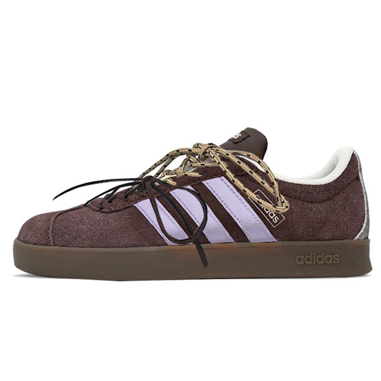 Adidas VL COURT 2.0 Abrasion Resistant Low Top Skateboard Shoes Unisex Brown