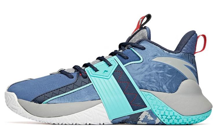 Anta Cement Busters Low-Top Basketball Shoes Men's Blue Gray