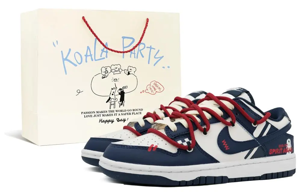 Nike Dunk Low top Skateboard Shoes Unisex Blue White Red