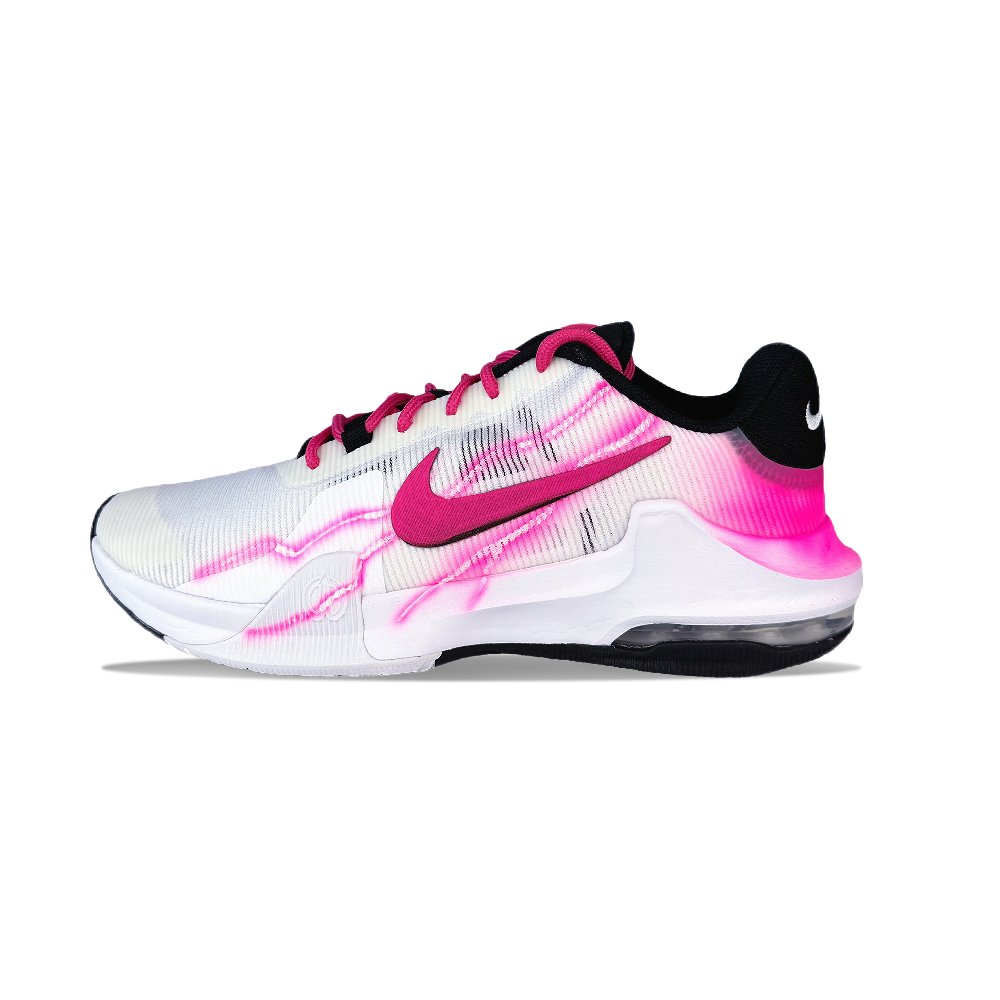 Nike Air Max Impact 4 Sunset Love Abrasion Resistant Low Top Basketball Shoes Men's White Pink