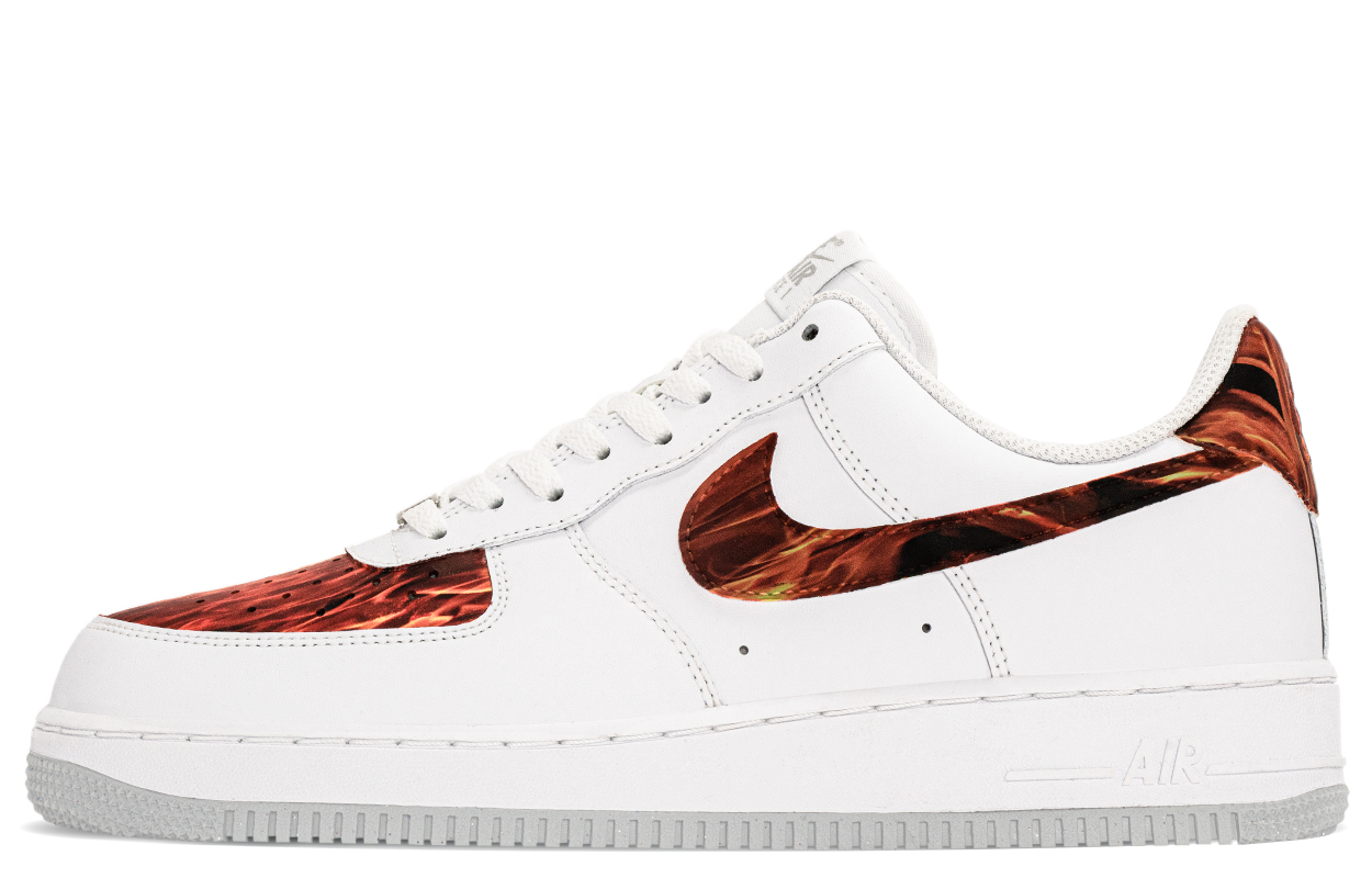 Nike Air Force 1 Low top Skateboard Shoes Men's Red White