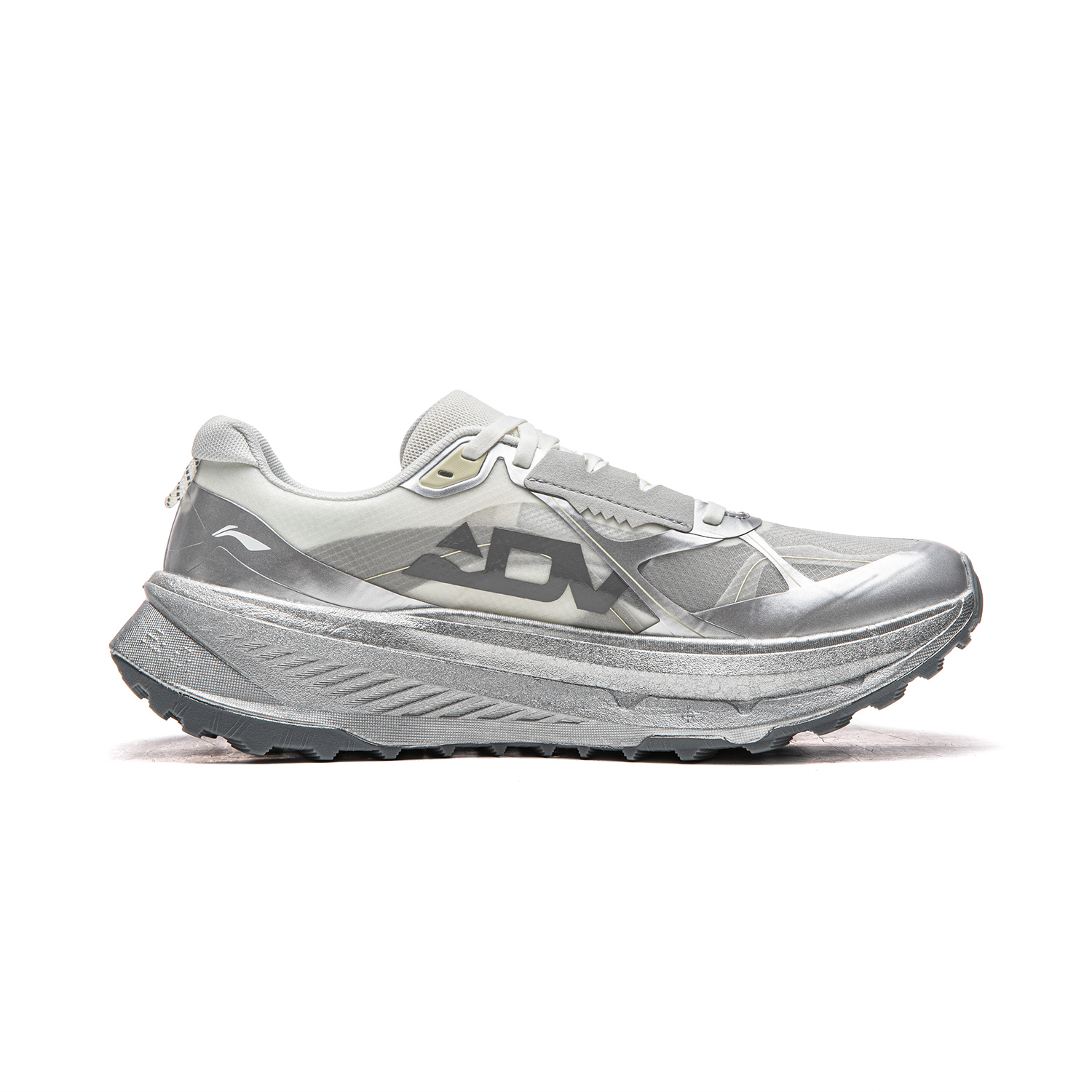 LiNing Cushioning, Slip Resistant, Abrasion Resistant, Rebound Low top Trail Running Shoes Unisex Lime Gray