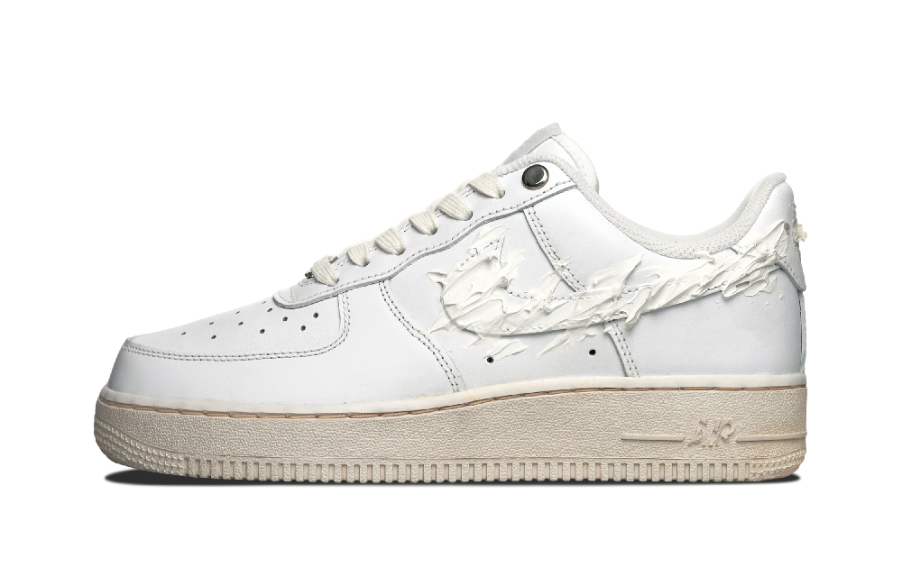 Nike Air Force 1 White Mist Thorn Coverage Balance Low-Top Skateboard Shoes Men's Oxidation Whitening