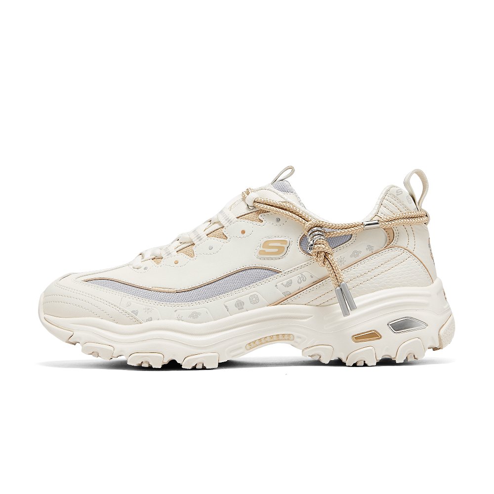 Skechers D'LITES 1.0 Low Top Chunky Sneakers Men's Beige