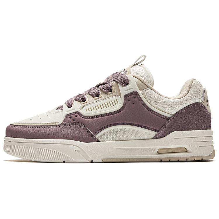 Anta AOJIE Anti-Slip Wear-Resistant Low-Top Skateboard Shoes Women's White Purple