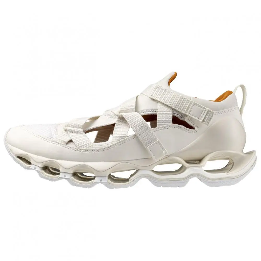 Mizuno Wave Prophecy Strap Anti Slip Wear Resistant Low Top Casual Shoes Women's White