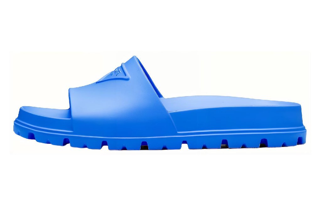 PRADA Quiet Slide Slippers Women's Blue