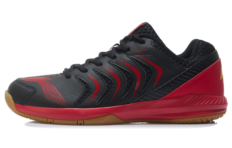 LINING Badminton Shoes Men's Low Top Black/Vermilion