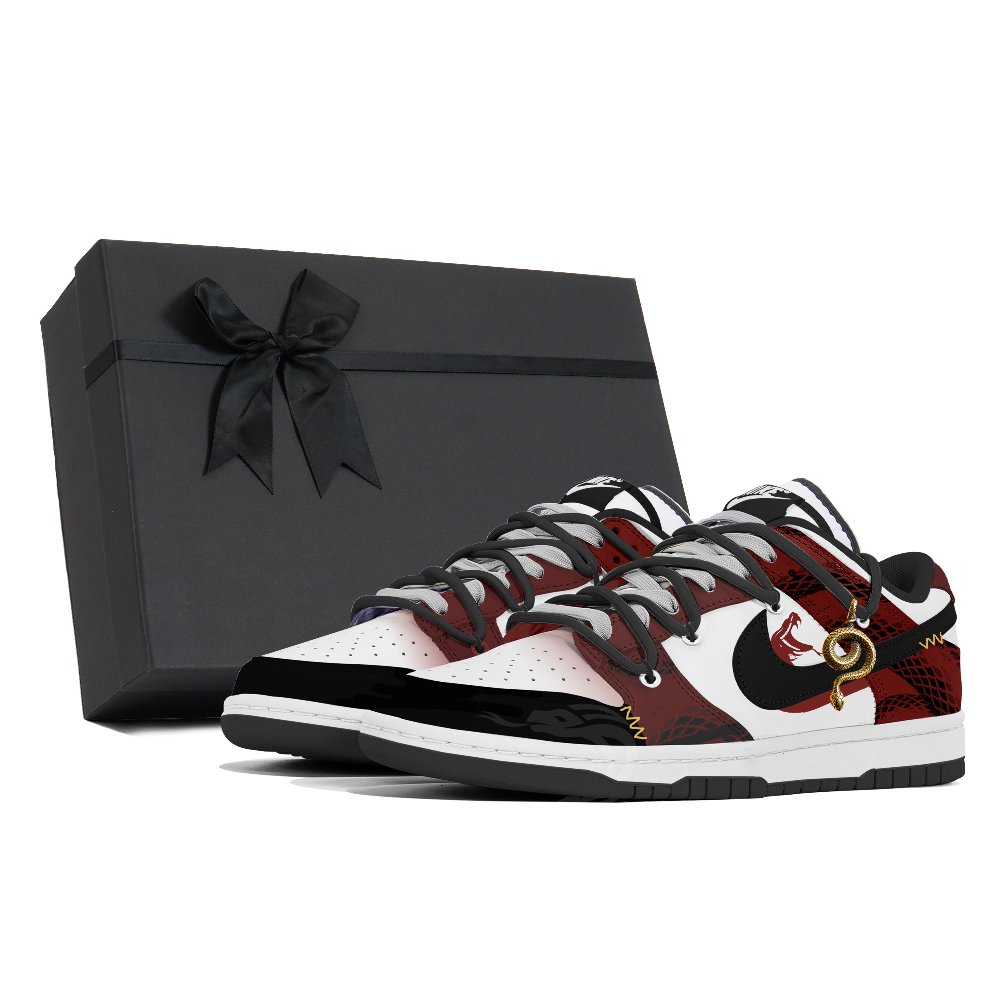 Nike Dunk Abrasion-Resistant Slip-Resistant Low-Top Skateboard Shoes Unisex Red