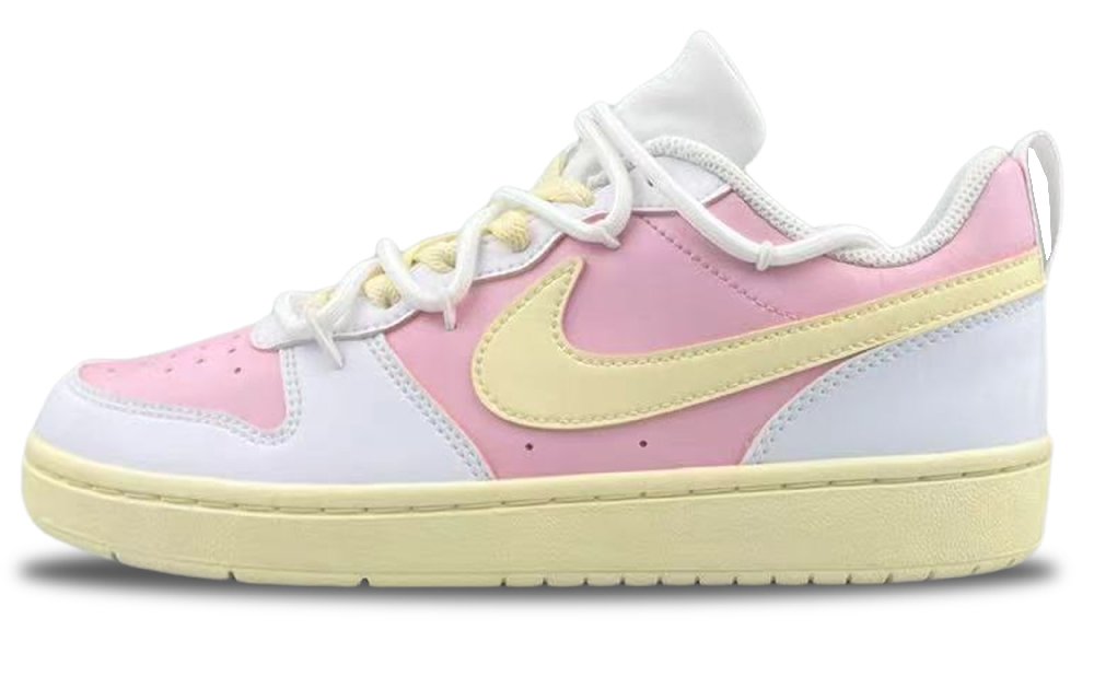 Nike Court Borough Coverage, Abrasion Resistant, Lightweight, And Breathable Low Top Skateboard Shoes GS Pink