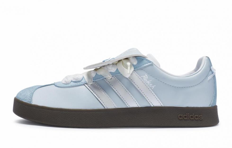 Adidas Neo Vl Court 811 Manufacture Ballet Man Dance Low-Top Skateboard Shoes Unisex Milk Blue Silver
