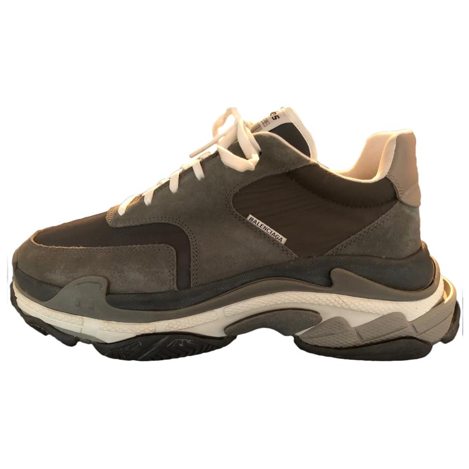Balenciaga Triple S Low Top Casual Shoes Men's Gray