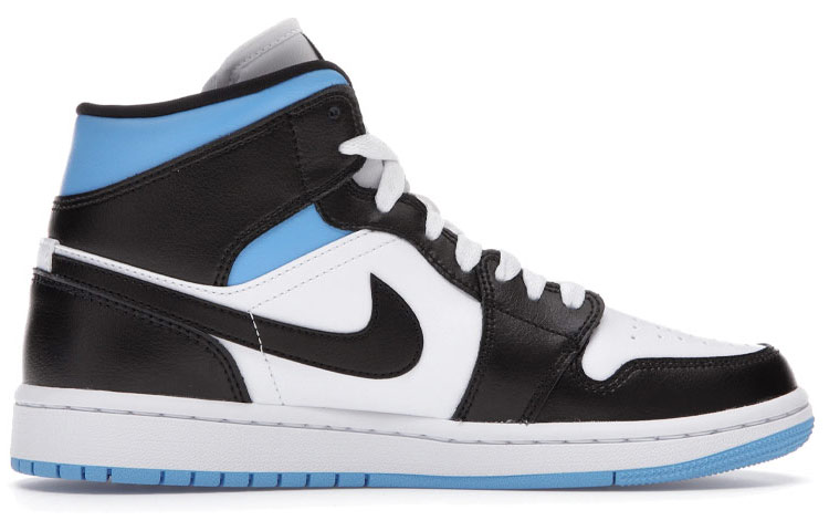 Air Jordan 1 Mid 'University Blue Black White' Women's