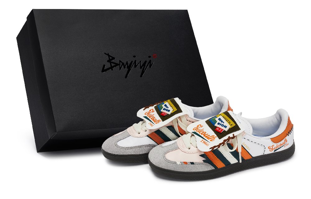 Adidas Originals SAMBA OG Skateboard Shoes Unisex Low Top Gray/White/Green/Orange