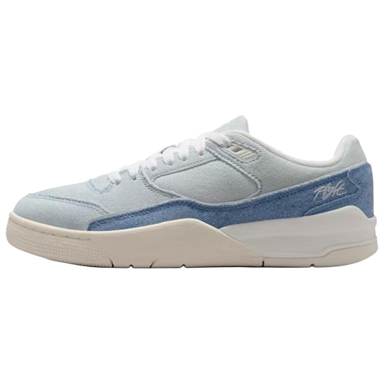 Jordan FLIGHT COURT Abrasion Resistant Low Top Vintage Basketball Shoes Women's Blue