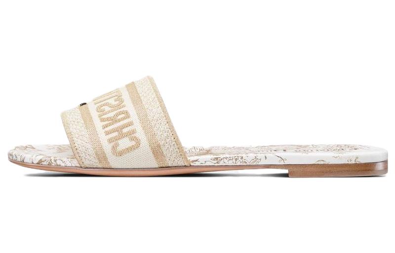 DIOR Dway Slide Slippers Women's White