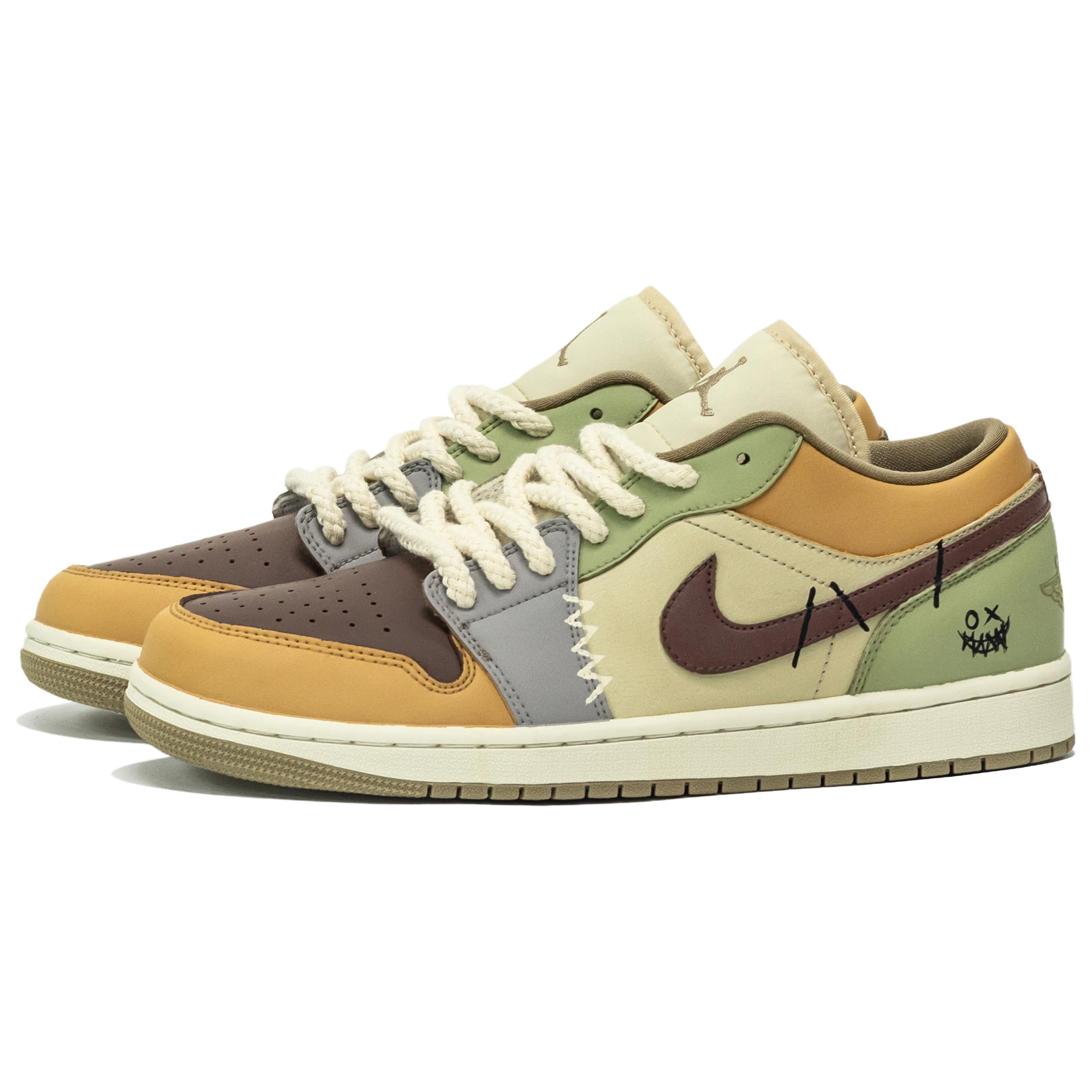Jordan Air Jordan 1 Rhapsody, Magic Doll Abrasion Resistant Low top Vintage Basketball Shoes Unisex Brown купить в интернет-магазине Yoocart с быстрой доставкой по России.