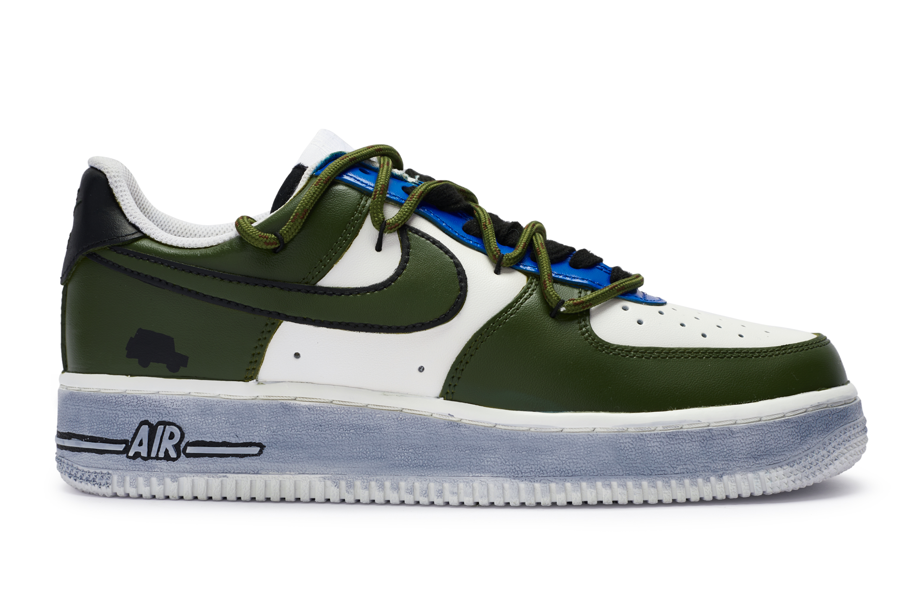 Nike Air Force 1 811 Manufacturing, Army 1 Low Top Skateboard Shoes GS Army Green & White купить в интернет-магазине Yoocart с быстрой доставкой по России.