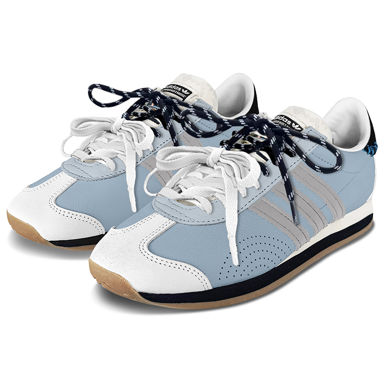 Adidas Originals COUNTRY OG Cushioning, Slip Resistant, And Abrasion Resistant Low Top Casual Shoes Unisex Blue Gray