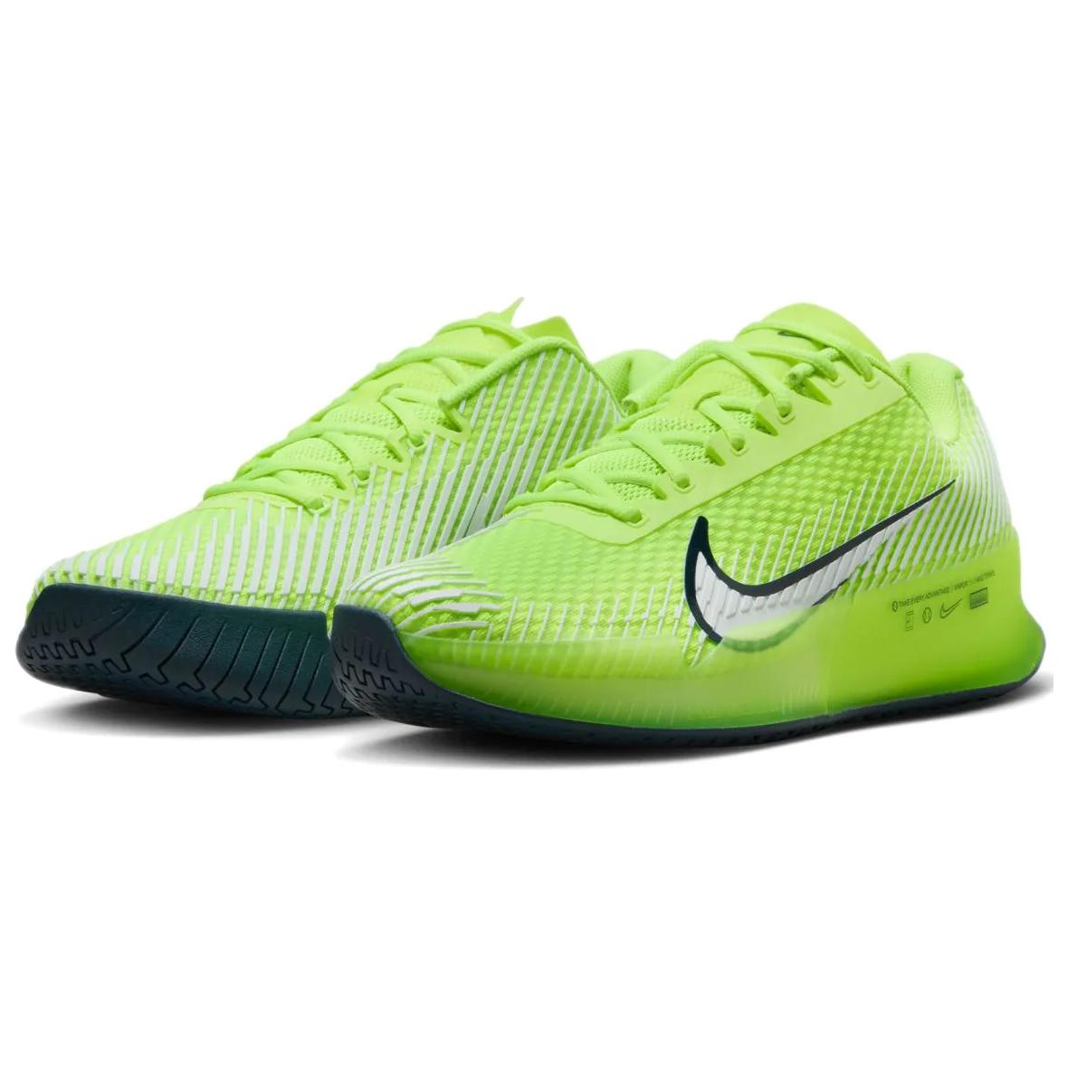 Nike Air Zoom Vapor 11 Low Top Tennis Shoes Men's Green White купить в интернет-магазине Yoocart с быстрой доставкой по России.