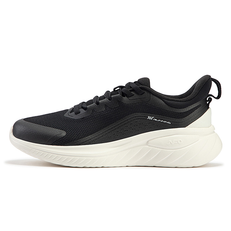361° Anti Slip Wear Resistant Low Top Running Shoes Women's Black White