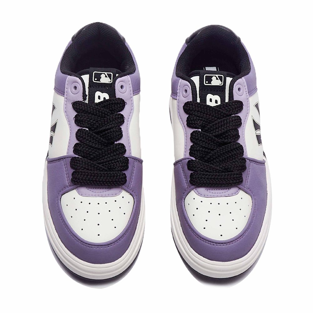 MLB Chunky Liner Skateboard Shoes Unisex Low-Top White/Purple/Black