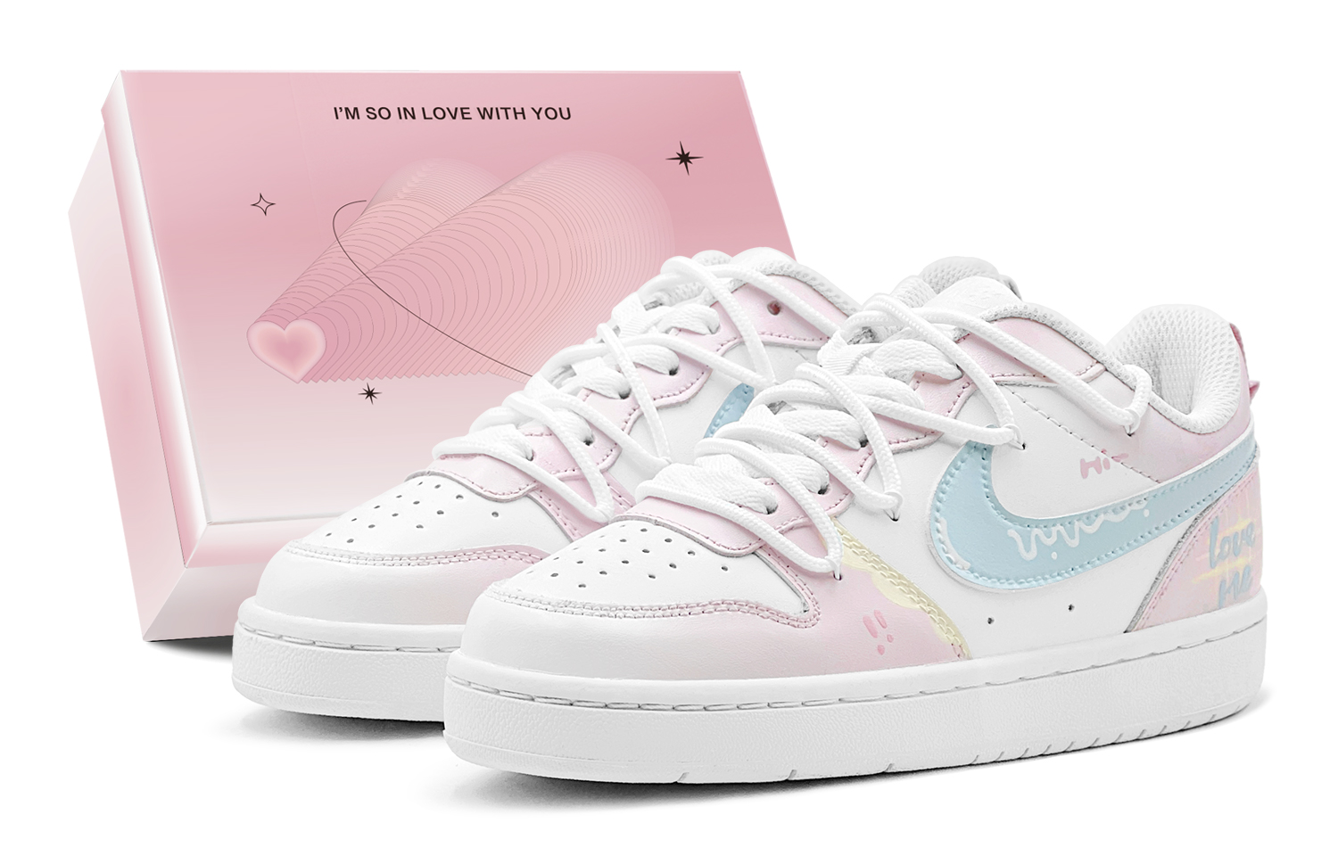 Nike Court Borough Skateboard Shoes Women's Low top Pink