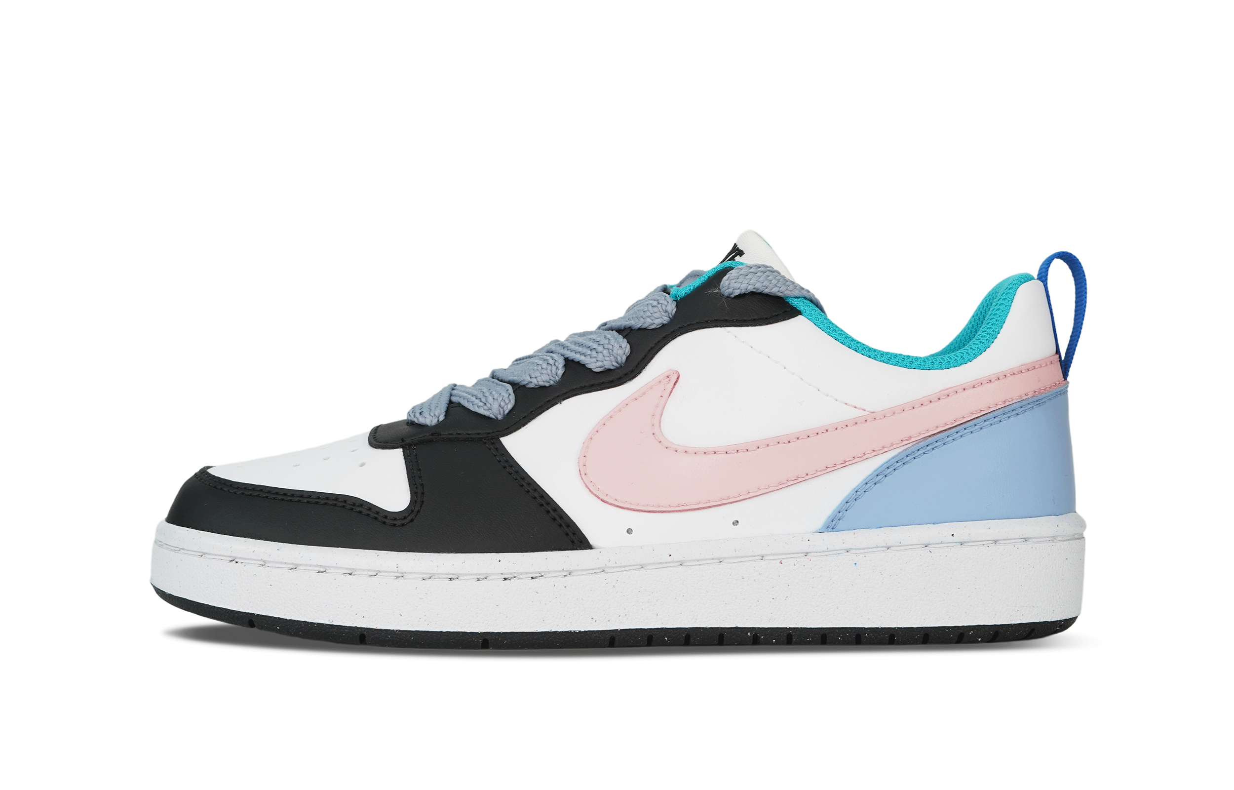 Nike Court Borough Low-Top Skateboard Shoes GS Blue Pink
