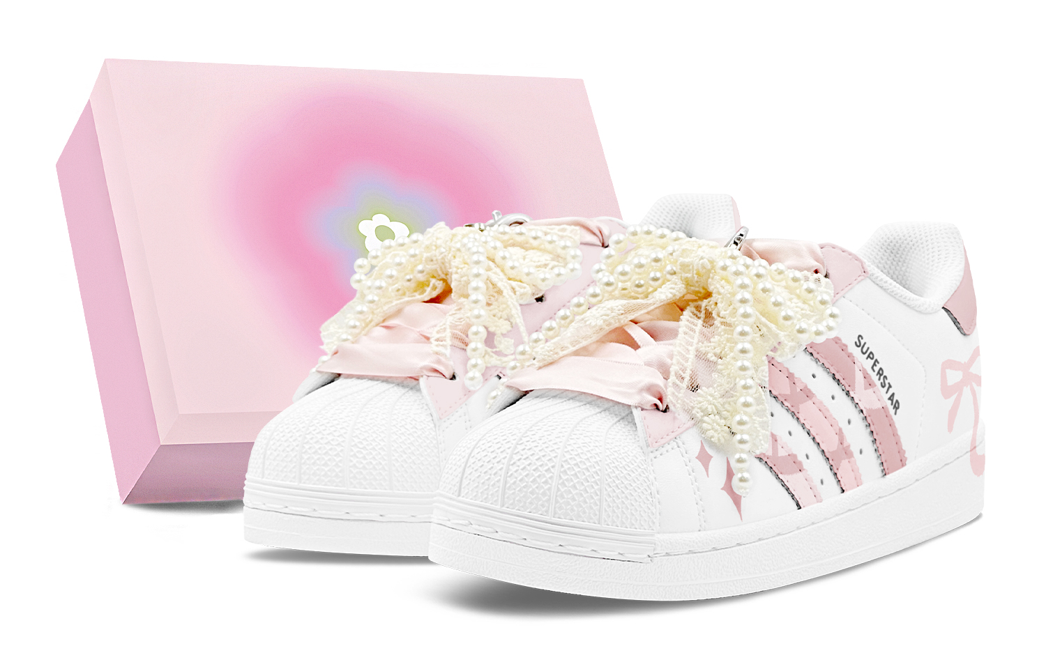 Adidas Originals Superstar Skateboard Shoes Women's Low top Pink