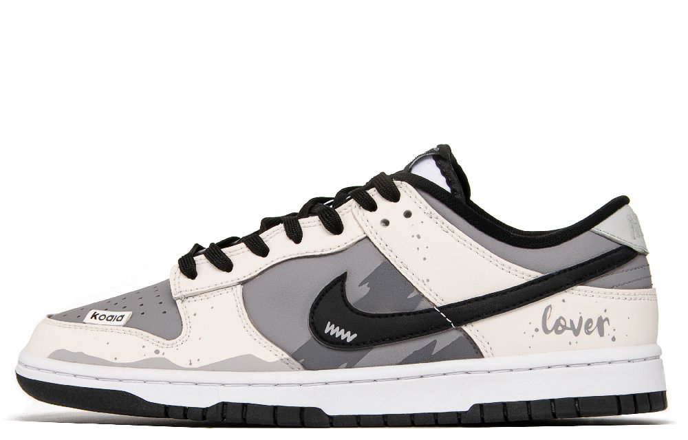 Nike Dunk Mountains Slip-Resistant Cushioning Wear-Resistant Low-Top Skateboard Shoes Men's Gray White