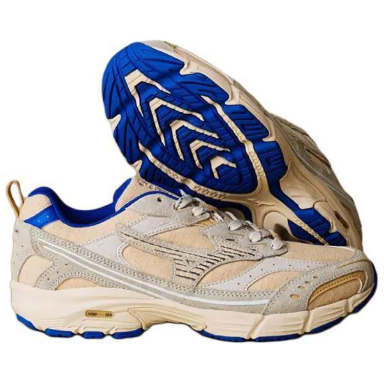 WIND AND SEA x Mizuno Anti-Slip Wear-Resistant Low-Top Casual Running Shoes Unisex Light Brown